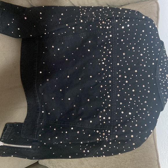 EVE STUDDED DENIM JA WASHED BLACK. UK-/US-10  Allsaints Spitalfields. London - Picture 3 of 5